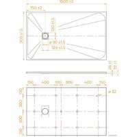Душевой поддон RGW TSS-W 90x150 - Превью изображения №7 — Интернет-магазин ПроЗаказ