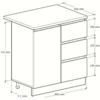 Шкаф напольный Артём-Мебель Мэри 800мм СН-114.232-р (серый графит) - Превью изображения №4 — Интернет-магазин ПроЗаказ