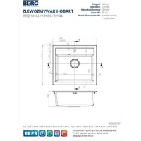 Кухонная мойка Berg Hobart BRQ14104 - Превью изображения №2 — Интернет-магазин ПроЗаказ