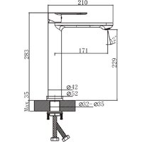 Умывальник Lauter 21518-1 + Moon 21СK81691C + сифон 21635CH + дон.клапан 9229851 (хром) - Превью изображения №7 — Интернет-магазин ПроЗаказ