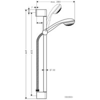 Душевой гарнитур  Hansgrohe Crometta 85 1jet [27728000] - Превью изображения №2 — Интернет-магазин ПроЗаказ