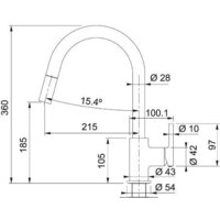 Смеситель Franke Lina 115.0626.053 (матовый черный) - Превью изображения №2 — Интернет-магазин ПроЗаказ