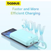 Внешний аккумулятор Baseus Magnetic Fast Charge Power Bank Type-C Edition 30W 10000mAh (мятный) - Превью изображения №14 — Интернет-магазин ПроЗаказ