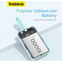 Внешний аккумулятор Baseus Magnetic Fast Charge Power Bank Type-C Edition 30W 10000mAh (мятный) - Превью изображения №16 — Интернет-магазин ПроЗаказ