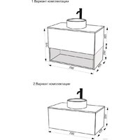  ЗОВ Тумба под умывальник Кито 70 K70LW0MRMC (белый/тростник) - Превью изображения №5 — Интернет-магазин ПроЗаказ