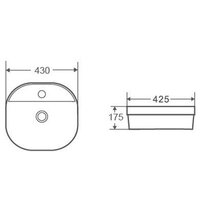 Умывальник D&K Quadro DT1510916 (белый) - Превью изображения №3 — Интернет-магазин ПроЗаказ