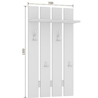 Вешалка для одежды Кортекс-мебель Лара ВП2 (дуб сонома) - Превью изображения №3 — Интернет-магазин ПроЗаказ