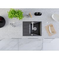 Кухонная мойка Kernau KGS O 4565 1B1D Deep Black - Превью изображения №4 — Интернет-магазин ПроЗаказ