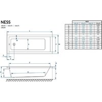 Ванна Excellent Ness Mono 150x70 (с ножками) - Превью изображения №5 — Интернет-магазин ПроЗаказ