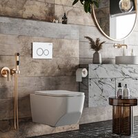 Унитаз подвесной Roxen Boro One Rimless 6 в 1 StounFix Dual Fresh 506177 (кнопка: белый глянец) - Превью изображения №8 — Интернет-магазин ПроЗаказ