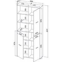 Шкаф распашной Интерлиния Skill-20 (3) (антрацит/белый) - Превью изображения №10 — Интернет-магазин ПроЗаказ