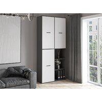 Шкаф распашной Интерлиния Skill-20 (3) (антрацит/белый) - Превью изображения №6 — Интернет-магазин ПроЗаказ