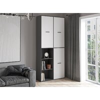 Шкаф распашной Интерлиния Skill-20 (3) (антрацит/белый) - Превью изображения №8 — Интернет-магазин ПроЗаказ