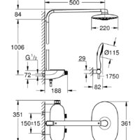 Душевая система  Grohe Rainshower System Smartcontrol 360 Duo 26250LS0 - Превью изображения №2 — Интернет-магазин ПроЗаказ