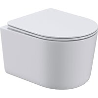 Унитаз подвесной Roxen Simple Compact в комплекте с инсталляцией StounFix Dual Fresh 6 в 1 964407 (кнопка: белое стекло) - Превью изображения №5 — Интернет-магазин ПроЗаказ