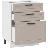 Шкаф напольный Трия Лорас 1Н6Я3 (белый/холст латте) - Превью изображения №2 — Интернет-магазин ПроЗаказ