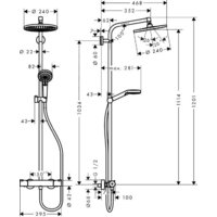 Душевая система  Hansgrohe Crometta S 240 1jet Showerpipe [27267000] - Превью изображения №2 — Интернет-магазин ПроЗаказ