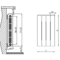 Биметаллический радиатор Rifar SUPReMO 500 (6 секций, белый) - Превью изображения №2 — Интернет-магазин ПроЗаказ