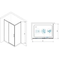 Душевой уголок RGW LE-41-1B (LE-12B + Z-060-2B) 341241128-014 120x80 (черный/прозрачное стекло) - Превью изображения №3 — Интернет-магазин ПроЗаказ