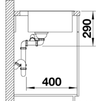 Кухонная мойка Blanco Andano 340/180-IF/A 525247 (с клапаном-автоматом, сатин) - Превью изображения №8 — Интернет-магазин ПроЗаказ