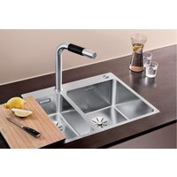 Кухонная мойка Blanco Andano 340/180-IF/A 525247 (с клапаном-автоматом, сатин) - Превью изображения №3 — Интернет-магазин ПроЗаказ