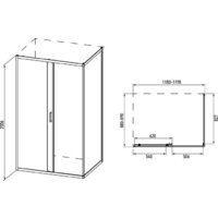 Душевой уголок Alex Baitler 120x90x200 AB14120B4 - Превью изображения №4 — Интернет-магазин ПроЗаказ