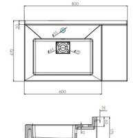 Умывальник Акватон Сакура 80 1A71993KSK010 - Превью изображения №4 — Интернет-магазин ПроЗаказ
