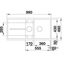 Кухонная мойка Blanco Metra 6 S-F (кофе) [519120] - Превью изображения №2 — Интернет-магазин ПроЗаказ