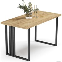 Кухонный стол Mio Tesoro Laim 36 120x66 (дуб крафт золотой/черный) - Превью изображения №2 — Интернет-магазин ПроЗаказ