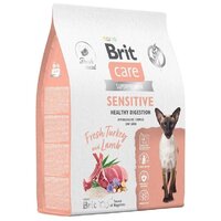 Сухой корм для кошек Brit care Superpremium Sensitive с индейкой и ягненком (чувствительное пищеварение) 7 кг - Превью изображения №3 — Интернет-магазин ПроЗаказ