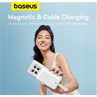 Внешний аккумулятор Baseus Magnetic Fast Charge Power Bank Type-C Edition 30W 10000mAh (белый) - Превью изображения №13 — Интернет-магазин ПроЗаказ
