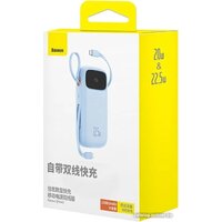 Внешний аккумулятор Baseus Qpow2 Dual-Cable Digital Display Fast Charge Power Bank 22.5W 10000mAh (голубой) - Превью изображения №5 — Интернет-магазин ПроЗаказ