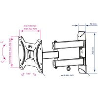 Кронштейн для телевизора Kromax DIX-22 (черный) - Превью изображения №2 — Интернет-магазин ПроЗаказ