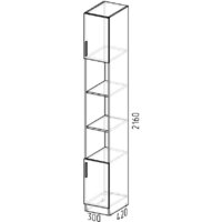 Шкаф-пенал Интермебель Марсель 420 МР-14 (белый премиум) - Превью изображения №3 — Интернет-магазин ПроЗаказ