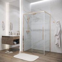 Душевой уголок Grossman Galaxy 100x90x195 120.K33.01.1090.32.00 (золото сатин/прозрачное стекло) - Превью изображения №6 — Интернет-магазин ПроЗаказ
