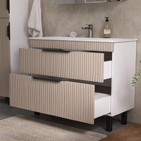  Volna Тумба с умывальником Lotty 100.2Y Pulsus + Pulsus 100 (латте, напольная) - Превью изображения №5 — Интернет-магазин ПроЗаказ