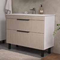  Volna Тумба с умывальником Lotty 100.2Y Pulsus + Pulsus 100 (латте, напольная) - Превью изображения №1 — Интернет-магазин ПроЗаказ