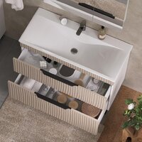  Volna Тумба с умывальником Lotty 100.2Y Pulsus + Pulsus 100 (латте, напольная) - Превью изображения №6 — Интернет-магазин ПроЗаказ