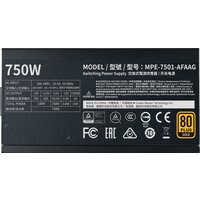 Блок питания Cooler Master MWE Gold 750 V2 Full Modular MPE-7501-AFAAG-EU - Превью изображения №3 — Интернет-магазин ПроЗаказ