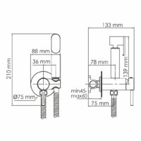 Гигиенический душ Wasserkraft A70138 - Превью изображения №2 — Интернет-магазин ПроЗаказ