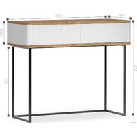 Консольный стол Shtabe Royal 5011 эко (белый/дуб кантри золотой/черный) - Превью изображения №11 — Интернет-магазин ПроЗаказ