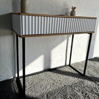 Консольный стол Shtabe Royal 5011 эко (белый/дуб кантри золотой/черный) - Превью изображения №6 — Интернет-магазин ПроЗаказ
