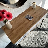 Консольный стол Shtabe Royal 5011 эко (белый/дуб кантри золотой/черный) - Превью изображения №5 — Интернет-магазин ПроЗаказ