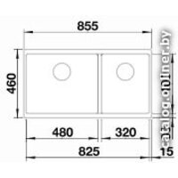Кухонная мойка Blanco Subline 480/320-U 525993 (черный) - Превью изображения №2 — Интернет-магазин ПроЗаказ
