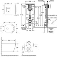 Унитаз подвесной Lauter Sulzdorf + GROHE Rapid SL 38772001 + панель GROHE 37131000 (белый с микролифтом) - Превью изображения №20 — Интернет-магазин ПроЗаказ
