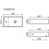 Умывальник Ceramica Nova Element R CN6051RMH (антрацит матовый) - Превью изображения №7 — Интернет-магазин ПроЗаказ