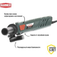 Угловая шлифмашина Hammer USM1050A - Превью изображения №2 — Интернет-магазин ПроЗаказ