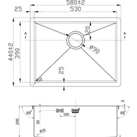 Кухонная мойка ZorG R-5844 - Превью изображения №2 — Интернет-магазин ПроЗаказ