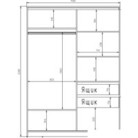 Шкаф-купе Рэйгрупп 158450 YSX Elgon РГ-10.02 (ясень снежный/сосна натуральная/хром) - Превью изображения №5 — Интернет-магазин ПроЗаказ