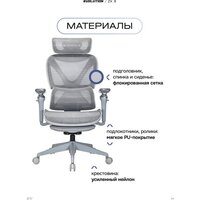 Офисное кресло Evolution ZX 3 (серый) - Превью изображения №8 — Интернет-магазин ПроЗаказ